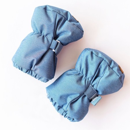 Daithed children's booties, size 0-12 months, color of blue melange