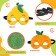 Carnival set of masks "Fruit party", 5 pcs.