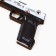 Wooden weapons, children's souvenir "white stream", pistol, 32 x 14 cm
