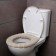Soft cover on the lid and seat of the toilet (beige)