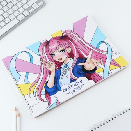 A4 sketchbook, 40 l. 100 g/m "Anime"-1