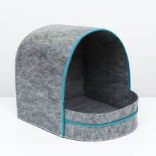 An animal house from felt 