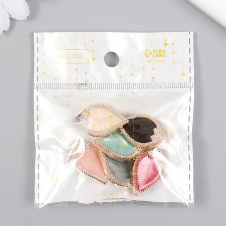 Button plastic for creativity "Stone Leaf" mix 2.7x1.3x1 cm-3