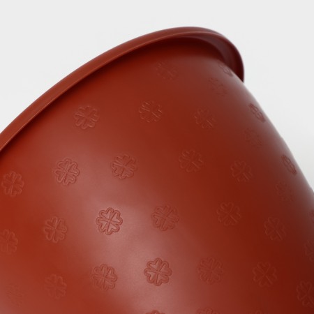 Pot for flowers with a pallet of 1.2l "Flower", Color Terracott-3