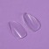 Tips for nail extension, 100 pcs, oval shape, full coating, in a container, color transparent color