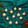 Set of balls plastic D-4 cm, 12 pcs "Melody" pattern gloss, gold