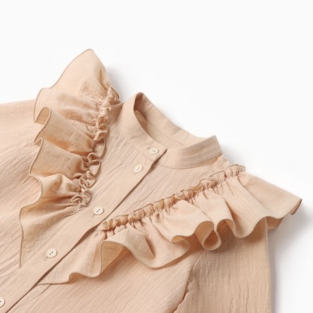Blouse for girls minku color light-beige, height 140 cm-1