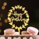 Topper "Happy Birthday", Flower, Gold, give beautifully