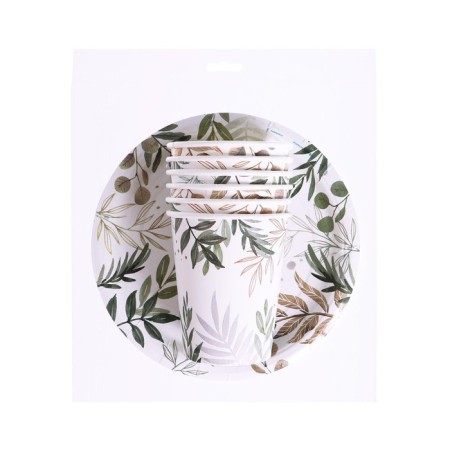 A set of paper dishes is a one -time nature ”, 6 glasses, 6 plates-1