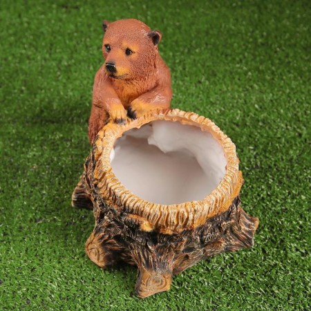 Figure Kashpo "Stump with Mishka" N-19CM, D-17CM-1