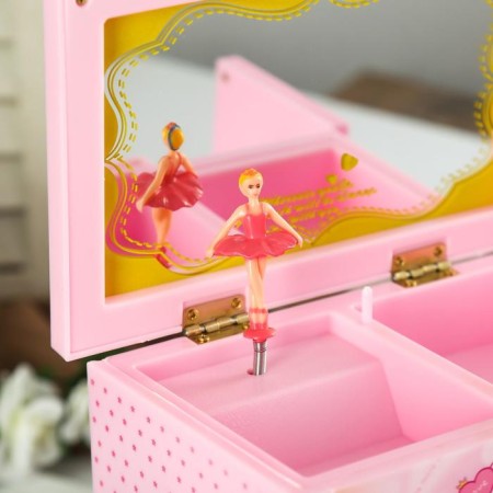 Musical box "Pink cabinet with surprises" 18x18x12 cm-2