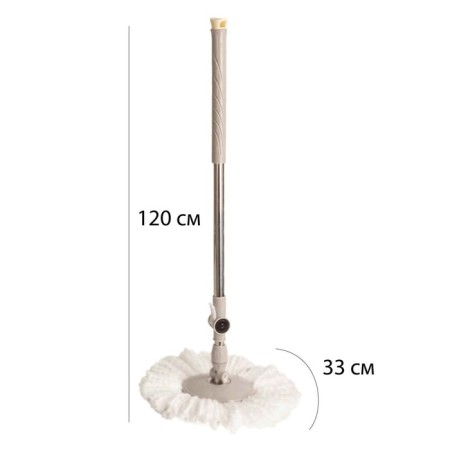 Orion 2112 cleaning set: mop, a bucket with pedal spin, nozzle, 8 l, color gray-pale-green-8