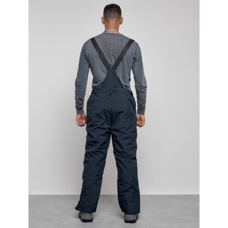 Ski costume male winter, size 50, dark blue color-16