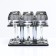 Mini-bar set of 6 glasses 280ml "Jungle" silver