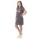 Women's tunic with short sleeve, size 46, brown color