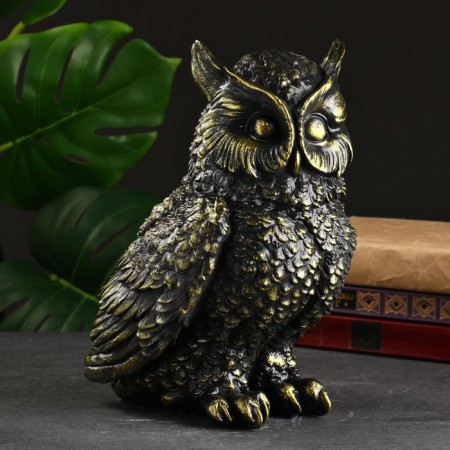 Pigger "Owl Big" black, gold, 27 cm