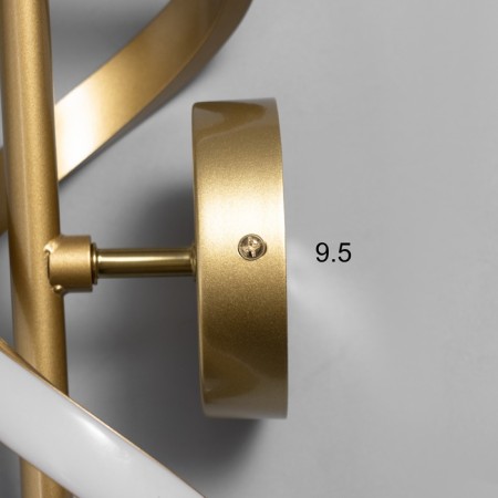 Sconces "curl" Led 3000k gold 40x12x12cm-5