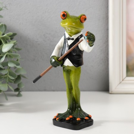Souvenir Polystone Lac "Frog - Billardist" 16.5x11x4.5 cm