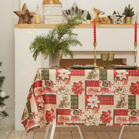 The tablecloth New Year's Dolyana "New Year's toys" 145*220 +/- 2 cm, 100% p/e