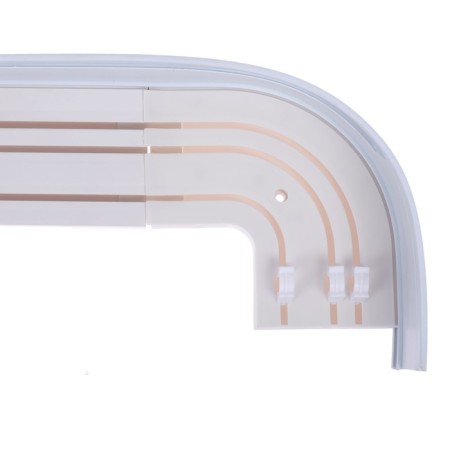 Three -cereal cornice "Ultracompact. Classic ", 160 cm, with a decorative strip 7 cm, the color of the white oak-1
