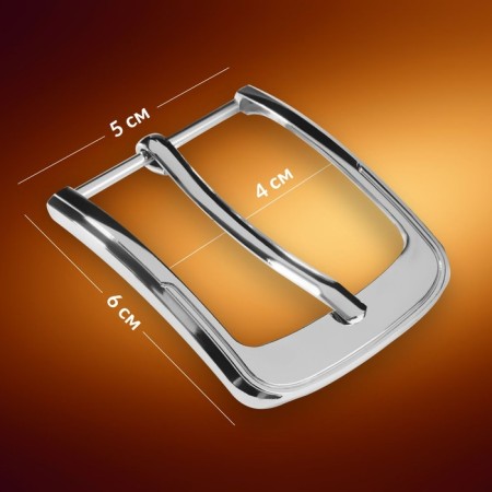 Belt buckle 6 × 5 cm, 40 mm, silver color-1