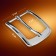 Belt buckle 6 × 5 cm, 40 mm, silver color