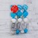 Set of jewelry plastic 21 pcs "serpentine" silver-blue