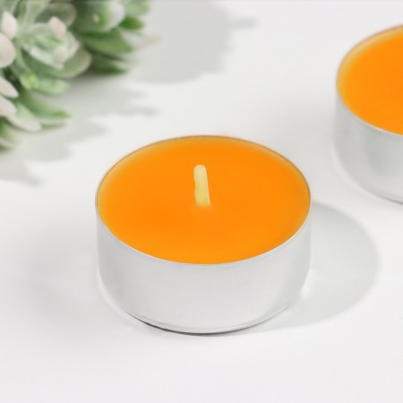 A set of tea candles aromatic "Orange", 3.8x1.6 cm, 3.5 hours, 12 g, 6 pieces-2