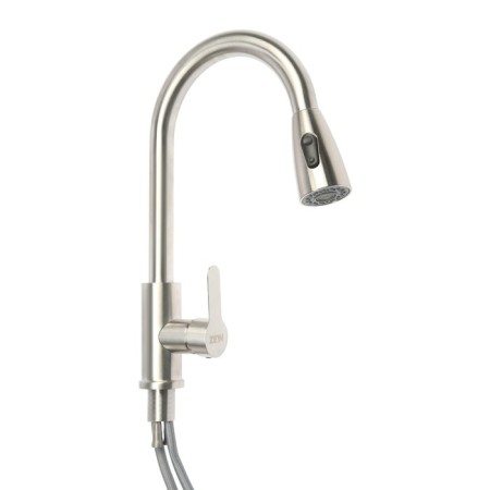 Kitchen mixer Zein Z2940, sliding spill, 2 modes, cartridge 35 mm, stainless steel, satin-3