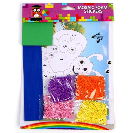Set for creativity: EVA applique with crumbs and coloring + mask on the elastic band "Butterfly"-2