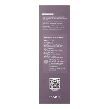 Portable column Maimi F6, Microusb, FM, BT 5.1, 1200 mAh, silver-8