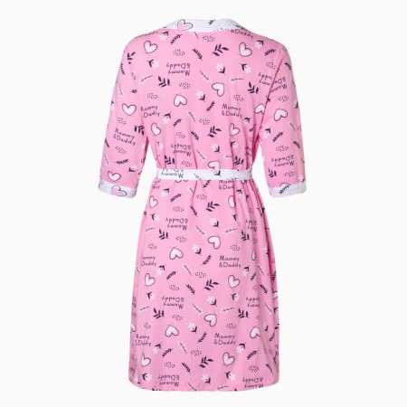 Female set (shirt/robe) for pregnant women, bright pink color, size 54-7
