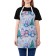 Apron kitchen with a photo print "Family of Snowmen", adjustable, size OS