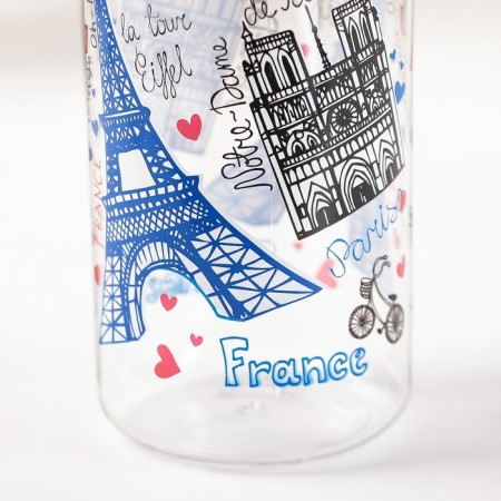 Plastic water bottle "Paris", 750 ml-2