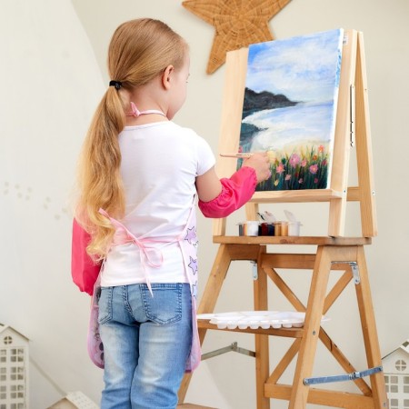 Apron with overshielders Children's "Minnie Mouse", unicorn, 49x39 cm-6