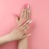 Pink Dream Frinding Nails, 24 pcs, adhesive plates, ballerina shape, pink/beige/white color