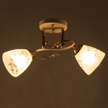 Chandelier 2001/2 E27 60W white-gold 44x26x25 cm-2
