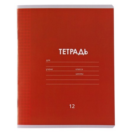 Notebook 12 sheets in Calligrata Calligrata "Plain Classic Linovka", cover Caped Paper, VD-LK, OFSET BOLK, Belility 95%, MIX-4