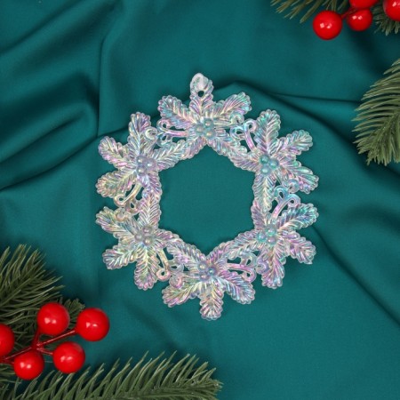 Decoration Christmas tree "Freelars" 10.5x10.5 cm, transparent