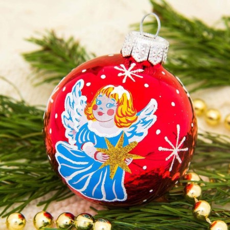 The ball "New Year" d-6 cm, mix-14