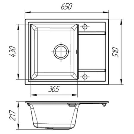 Kitchen carrier made of Florentina "Lipsi-650", 650x510 mm, color anthracite-1