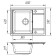 Kitchen carrier made of Florentina "Lipsi-650", 650x510 mm, color anthracite