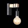 Wall lamp EVOLUCE. SL1142.401.01. Bagetti. 1x60 W, E27, 6.5x16 cm, black color, light wood