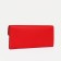 Women's wallet on the button, red color