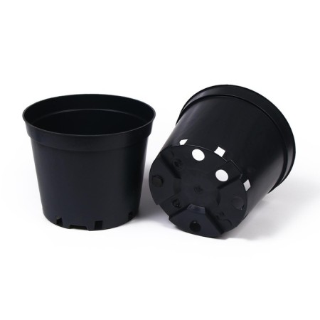 Pot for seedlings, 5 l, d = 22 cm, h = 18 cm, black, greengo-3