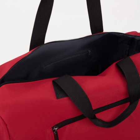 Sports bag with lightning, shoes, external pocket, red color-3