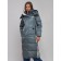 Coat insulated winter female, size 46, dark green color