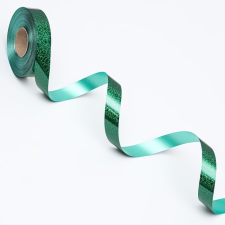 Holographic tape for decor and gifts, salad, 2 cm x 50 m-3
