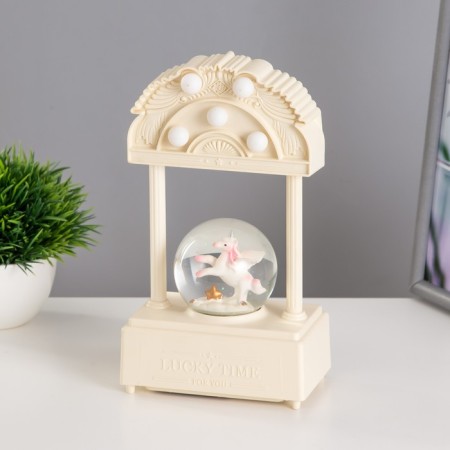 Night -night musical "Snow Shar" 5XLED from batteries 3AAA beige 6.5x11x21cm Risalux
