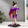Collector doll "Japanese in a purple kimono with flute" 25x9.5x9.5 cm